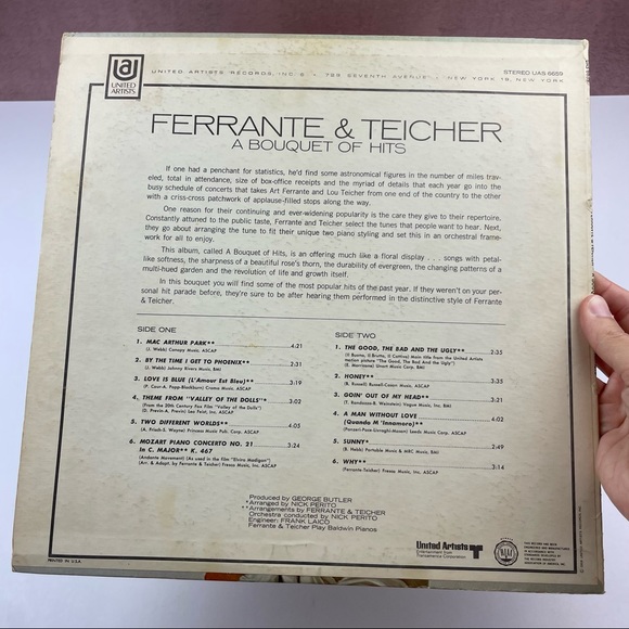 Vintage Ferrante & Teicher A Bouquet Of Hits Vinyl Music Record - Picture 5 of 6